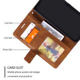 Peňaženkové kožené puzdro Splicing Leather na Xiaomi 14 - Hnedá