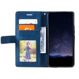 Peňaženkové kožené puzdro Splicing Leather na Xiaomi 14 Pro - Modrá