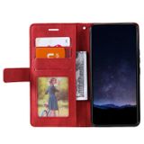 Peňaženkové kožené puzdro Splicing Leather na Xiaomi 14 Pro - Červená