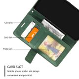 Peňaženkové kožené puzdro Splicing Leather na Xiaomi 14 Pro - Zelená