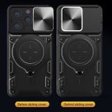 Ring Holder kryt Sliding na iPhone 15 Pro Max - Modrá