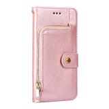 Peňaženkové kožené puzdro Zipper Bag na Xiaomi Redmi Note 12S - Ružové zlato