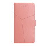 Peňaženkové kožené puzdro Y-SHAPED na Huawei P60 Pro - Ružová
