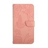 Peňaženkové kožené puzdro Skin Feel Butterfly na Huawei P60 Pro - Ružová
