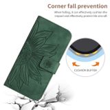 Peňaženkové kožené puzdro SUN FLOWER na Huawei P60 Pro - Zelená