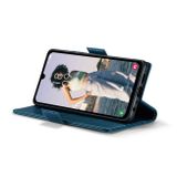 Peňaženkové kožené puzdro CaseMe Butterfly Buckle na Galaxy A15 4G/ 5G - Modrá