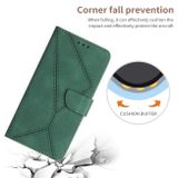 Peňaženkové kožené puzdro Stitching na Huawei P60 Pro – Zelená