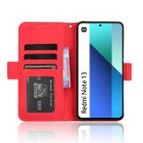 Peňaženkové kožené puzdro Calf Slots na Xiaomi Redmi Note 13 4G - Červená