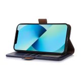 Peňaženkové kožené puzdro Crazy Horse Top na Xiaomi 14 Pro - Modrá