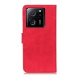 Peňaženkové kožené puzdro KHAZNEH Retro na Xiaomi 13T / 13T Pro - Červená