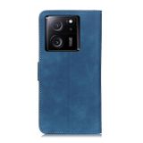 Peňaženkové kožené puzdro KHAZNEH Retro na Xiaomi 13T / 13T Pro - Modrá