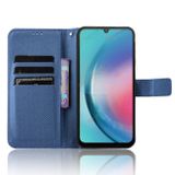 Peňaženkové kožené puzdro Diamond Texture na Samsung Galaxy A25 5G - Modrá