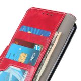 Peňaženkové kožené puzdro Crazy Horse na Xiaomi Redmi Note 13 Pro - Červená