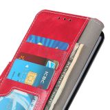 Peňaženkové kožené puzdro Crazy Horse na Xiaomi Redmi Note 13 Pro 4G - Červená