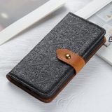 Peňaženkové kožené puzdro Floral na Xiaomi Redmi 13C - Čierna