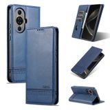 Peňaženkové kožené puzdro AZNS Magnetic na Huawei Nova 11 – Tmavo modrá