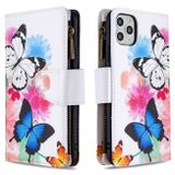 Peňaženkové kožené pouzdro na iPhone 11 Pro Max Retro - Two Butterflies