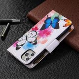 Peňaženkové kožené pouzdro na iPhone 11 Pro Max Retro - Two Butterflies