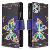 Peňaženkové kožené pouzdro na iPhone 11 Pro Max Retro - Butterfly