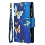 Peňaženkové kožené pouzdro na iPhone 11 Pro Max Retro - Golden Butterfly