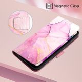 Peňaženkové kožené puzdro Marble Pattern na Xiaomi Redmi Note 12S - Pink Purple Gold
