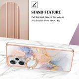 Ring Holder kryt Electroplating na Xiaomi Redmi Note 12 Pro+ 5G - White Marble