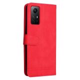 Peňaženkové kožené puzdro Life Tree na Xiaomi Redmi Note 12S - Červená
