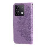 Peňaženkové kožené puzdro 7-petals na Xiaomi Redmi Note 13 - Svetlo fialová