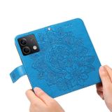 Peňaženkové kožené puzdro 7-petals na Xiaomi Redmi Note 13 - Modrá
