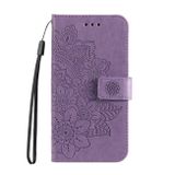 Peňaženkové kožené puzdro 7-petals na Xiaomi Redmi Note 13 4G - Svetlo fialová