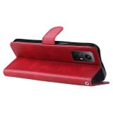Peňaženkové kožené puzdro Calf na Xiaomi Redmi Note 12S - Červená