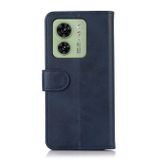 Peňaženkové kožené puzdro Cow Texture na Motorola Edge 40 - Modrá