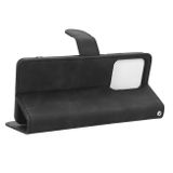 Peňaženkové kožené puzdro Magnetic Flip na Motorola Edge 40 - Čierna