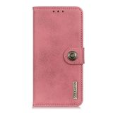 Peňaženkové kožené puzdro KHAZNEH Cowhide na Motorola Moto G34 G5 - Ružová