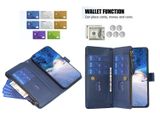 Peňaženkové kožené puzdro 9 Slots na Xiaomi Redmi Note 13 Pro 4G - Modrá