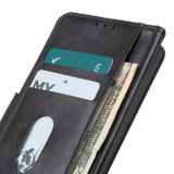 Peňaženkové kožené puzdro na LG Velvet - Čierna