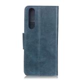Peňaženkové kožené puzdro na LG Velvet - Modrá