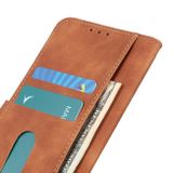 Peňaženkové kožené puzdro KHAZNEH na iPhone 15 Pro - Hnedá