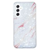 Gumený kryt Shell Pattern na Samsung Galaxy A24 - White Marble