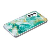 Gumený kryt Shell Pattern na Samsung Galaxy A24 - Green Marble