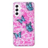 Gumený kryt Shell Pattern na Samsung Galaxy A24 - Colorful Butterfly