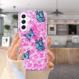 Gumený kryt Shell Pattern na Samsung Galaxy A24 - Colorful Butterfly