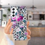Gumený kryt Shell Pattern na Samsung Galaxy A24 - Leopard Flower