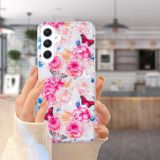 Gumený kryt Shell Pattern na Samsung Galaxy A24 - Butterfly Flower