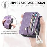 Peňaženkové kožené puzdro Zipper na Samsung Galaxy Z Flip 5 - Fialová