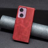 Peňaženkové kožené puzdro Lambskin na Motorola Moto G34 5G - Červená