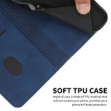 Peňaženkové kožené puzdro Splicing na Xiaomi Redmi Note 13 - Modrá