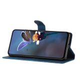 Peňaženkové puzdro Flower Butterfly na Xiaomi 13 Pro - Modrá
