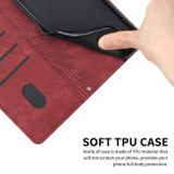 Peňaženkové kožené puzdro Stripe na Xiaomi Redmi Note 13 Pro - Červená
