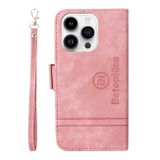 Peňaženkové kožené puzdro BETOPNICE Dual-side na iPhone 15 Pro Max - Ružová
